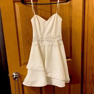 White strapless homecoming formal dress size 5/6